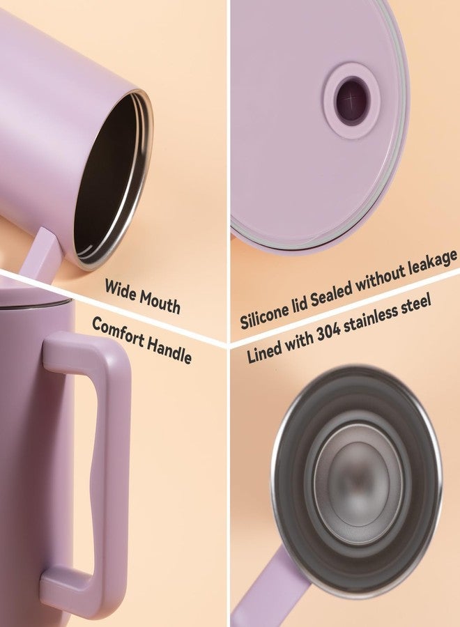 KETOVED Tumbler with lid and Straw 1200ML Cup Stainless Steel Vacuum Insulated Tumbler for Water, Iced Tea or Coffee 1.2L Office Gym Travelling (40 - Oz - Lavender Mist) - Image 4